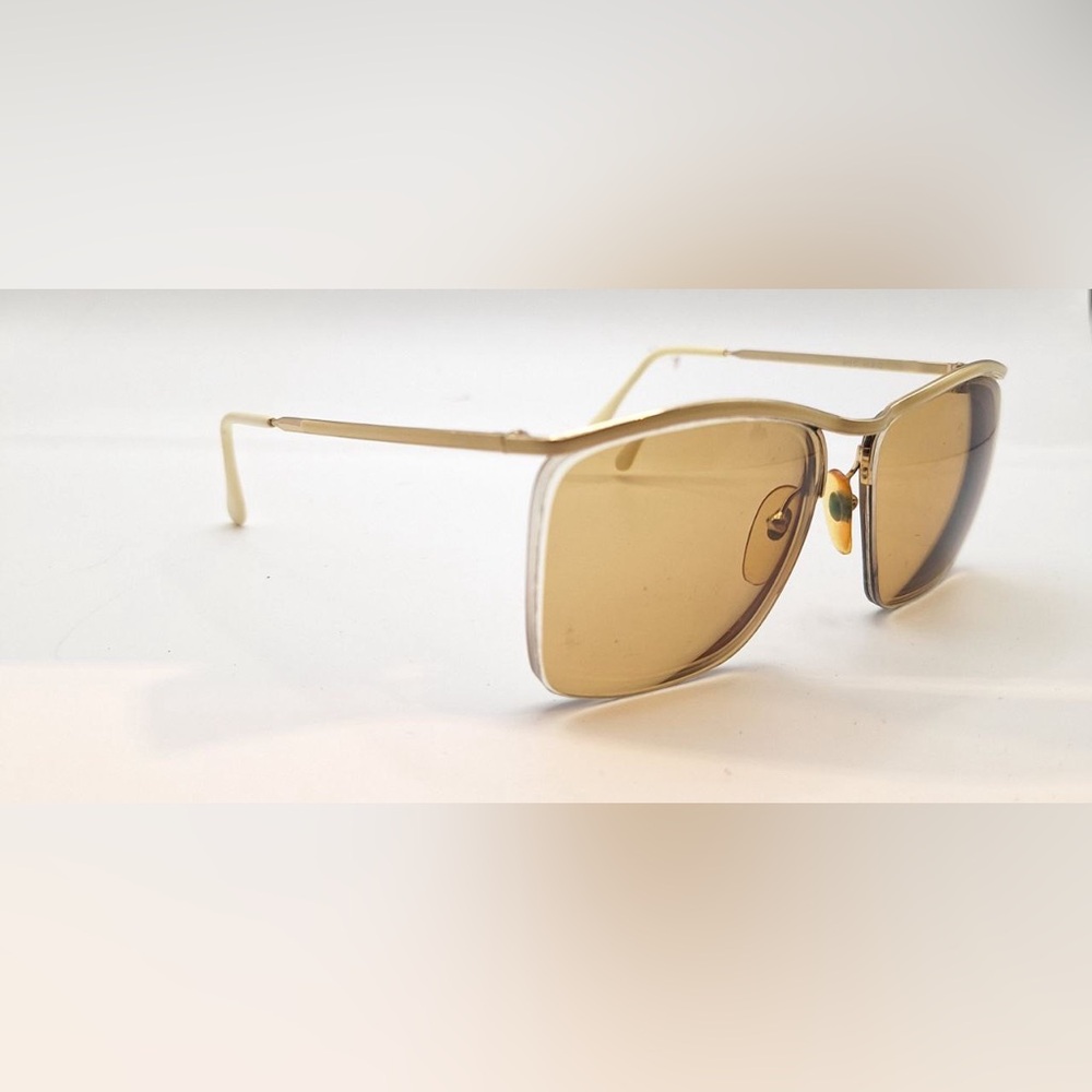 Vintage GOC Gold Oval Half-Rim Sunglasses Frames Only